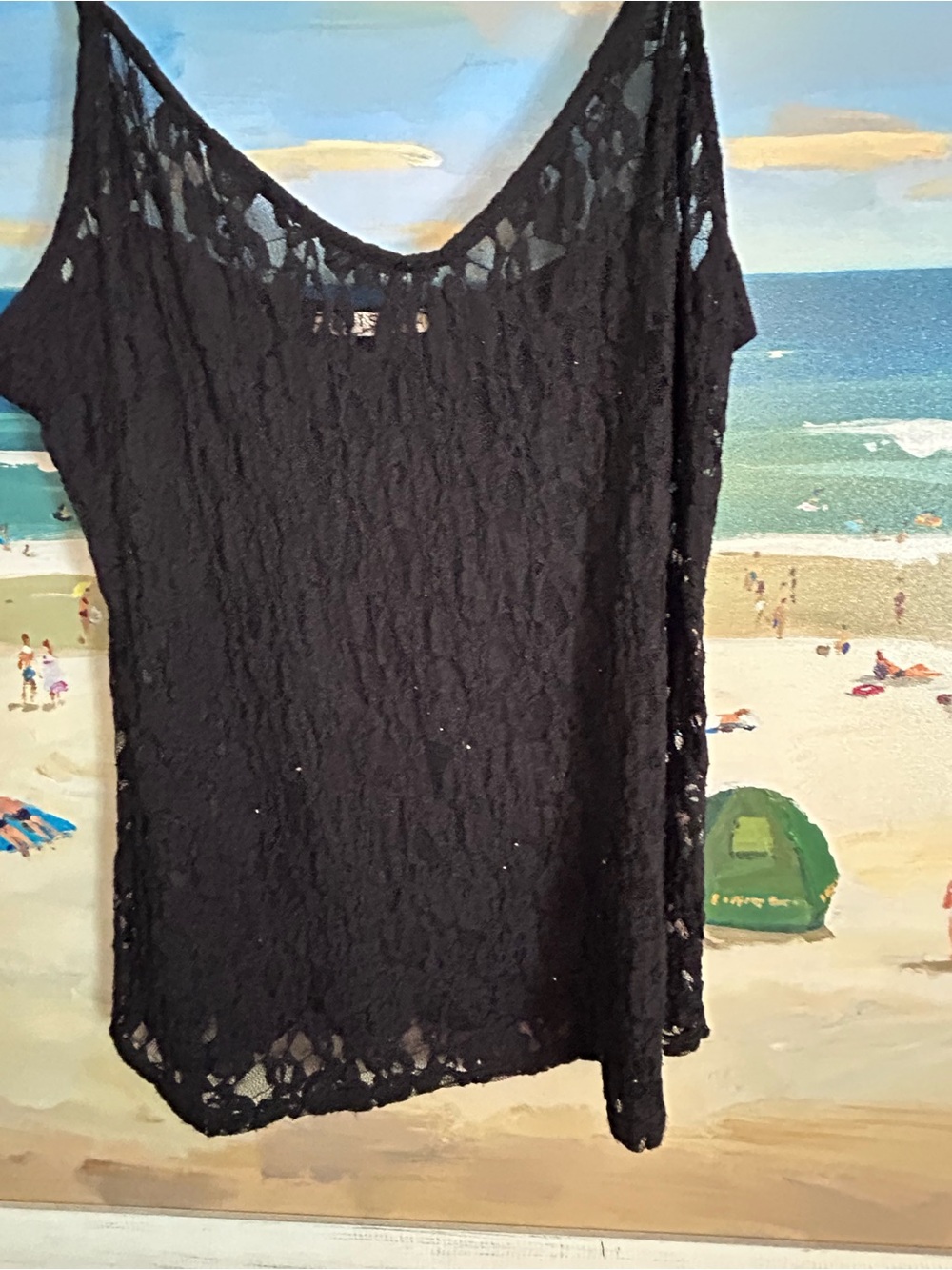 Black Lace Women's Sleeveless Top